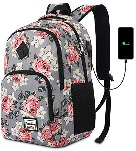 YAMTION Schulranzen Mädchen,Tagesrucksack Frauen Schultasche Damen Rucksack mit Laptopfach für Schule Uni Ausflug Büro