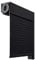 Kit complet de volet roulant en aluminium 45° avec moteur et bouton mural (1200 x 1200 mm, noir)