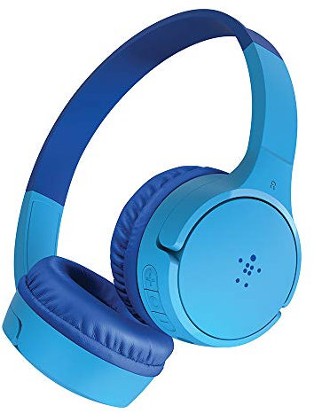 Belkin SoundForm Mini Kids Wireless Headphones with Built in Microphone, On Ear Headsets Girls and Boys For Online Learning, School, Travel Compatible with iPhones, iPads, Galaxy and more - Blue