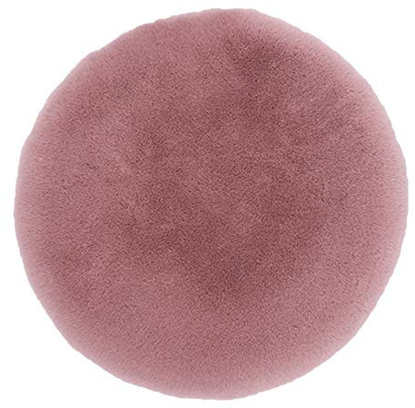 SWECOMZE Plüsch Stuhlkissen, Kunstfell Plüsch sitzauflage Bürostuhlkissen Schülermatte, 45 * 45cm sitzkissen rund Fell Optik Nachahmung Wolle Sofa Matte (Lila)