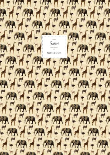 Safari Notebook - Lined Pages - A4 - Premium: (Sand Edition) Fun Animal Notebook 192 lined pages (A4 / 8.27x11.69 inches / 21x29.7cm)