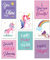 Einhorn Schlafzimmer Dekoration, Einhorn Poster für Mädchen Zimmer, Einhorn Zimmer Dekoration für Mädchen, Einhorn Bilder Wanddekoration, Einhorn Wandkunst, Satz von8 Mädchen Zimmer Dekor Drucke 8x10