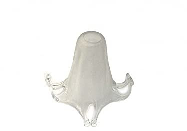 Generico Coupe en verre de murano de rechange pour lustre, plafonnier, lampe murale, petit culot E14 coll. 4 pointes blanc