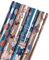 Holijolly Geburtstagspapierrolle – Entzückende Hunde und bunte Luftballons mit Metallfolienglanz – 4 Rollen – 76x300cm pro Rolle