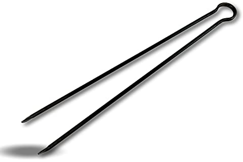 Pince à bois modèle acier forgé 70 cm | Lot de 3 | Accessoire pour entretien poêle barbecue chaudière cheminée | Pour braises bûches charbon de bois | Attiser soulever attraper | Kibros CHPINC70x3