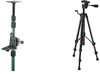 Bosch Telescopic Rod TP 320 & Professional 0601096B00 Tripod for Lasers and Levels BT 150, Blue, 10.8 cm*58.8 cm*11.6 cm