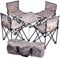 4 Hocker 1 Tisch Tarnanzug Outdoor Tragbarer Rucksack Klapptisch und Stühle Picknick Grill Angeln Strand Schreibtisch