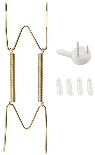 Tlilyy Paquete de 10 ganchos para platos, ganchos de pared de 6 pulgadas y 10 ganchos de pared, placas decorativas compatibles de 5 a 7 pulgadas, porcelana antigua, platos antiguos y arte