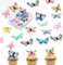 GoldRock 72 Stück Essbare Schmetterlinge für Torte,Esspapier Schmetterling Tortendeko,Tortendeko Essbar Schmetterling, Schmetterlinge Deko Torte für Kuchen,Hochzeit,Cupcake Decoration, Geburtstagsdeko