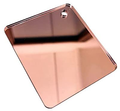 Generico Foglio Plexiglass Pmma Metacrilato Rosegold (Oro Rosa) - Oro - Argento a Specchio 3mm per Incisione e Taglio Laser (cm 60x40)