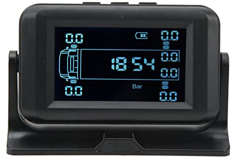 Reifendruckkontrollsystem TPMS, Universal-Reifendruckkontrollsystem mit 8 Sensoren 15bar Solarladung Wasserdicht für Wohnmobil-LKW-Anhänger