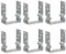 vidaXL 6x Pfostenträger U-Form Pfostenlasche U-Pfostenträger zum aufdübeln mit Sicke Feuerverzinkt Silbern 12x6x15cm Verzinkter Stahl