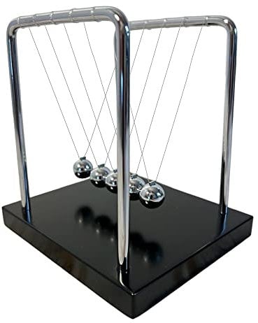 Thorness NEWTONS CRADLE Desk Gadget | Desk Toy | Science Gadget | Stress Relief Gadget | Meditation Accessories | Fun to Watch| Pendulum | Office Gadgets
