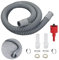 Amindz kit de raccordement pour citerne de Pluie，recuperateur d Eau de Pluie Tuyau de raccordement de 100 cm et 2 raccords de Tuyau de 20 mm avec Contre-écrou, raccord pour citernes de Pluie