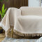 Homxi Sofa Überzug Zweisitzer,Couch Überzug Universal Einfarbig Sofa Baumwolle Überwurf Sofa Handtuch Khaki Sofahusse Universel 130x130CM