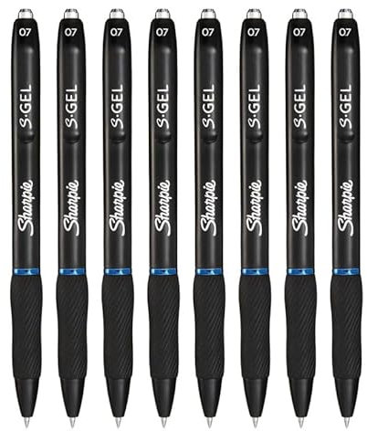 Sharpie S-Gel | Gelschreiber | Mittlere Spitze (0,7 mm) | blaue Tinte | 8 Stück