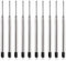 DOETYD 10 PCS Metal Cartridge Set Include Black Ink Pen Refills Ballpoint Refill for Replacement of Ballpoint Refills Suitable for Parker Ballpoint Pens
