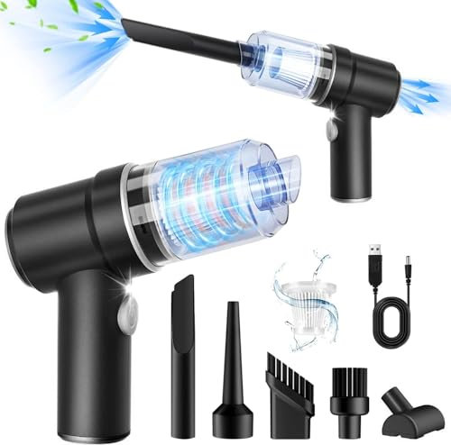 Handstaubsauger, 9000PA Mini Kabellos Autostaubsauger Akku, 4000mAh Auto-Staubsauger,2 in 1 Staubsauger Gebläse USB aufladbar Tragbar Nass & Trocken Handsauger für Büro Genutzt, Haus, Küche, Tierhaare