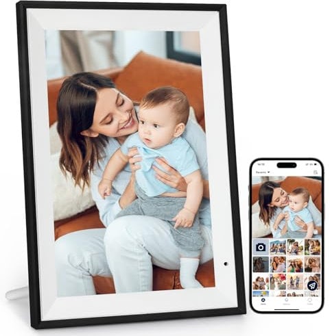AEEZO Digitaler Bilderrahmen WLAN 10,1 Zoll,1280x800 IPS Touchscreen Elektronischer Fotorahmen,32GB-Speicher,Automatische Drehung, Unterstützt Micro SD Karte