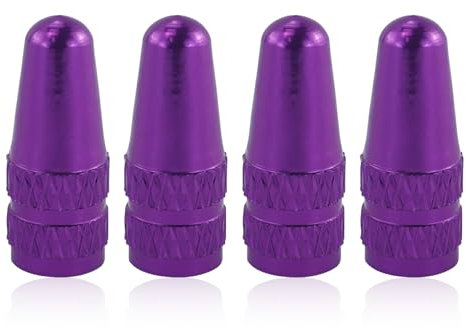 Lot de 4 bouchons de valve en aluminium compatibles avec valve française, bouchons de valve de pneu pour chambre à air de vélo, 4 bouchons anti-poussière