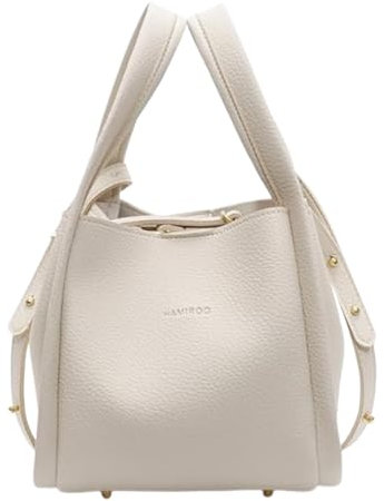 EEJBYTDI Beuteltasche für Damen, Vintage-Beuteltasche, Leder-Beuteltasche, Vintage-Schulterbeuteltasche für Damen (Beige)