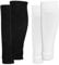 Grevosea 2 Pairs Shin Guard Sleeves, Pre Cut Soccer Sleeve Socks Football Basketball Leg Sleeves for Men Women Youth Adults (Black, White)