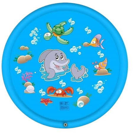 Bsbkoj Sprinkler Matte | Outdoor Cartoon Spielmatte Für Kinder - Tragbarer Sprinkler Spiel Spaß Für Kinder Haustiere Aktivitäten