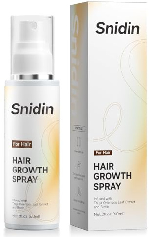 Snidin Hair Growth Spray, Non-Greasy, 60ml Bottle