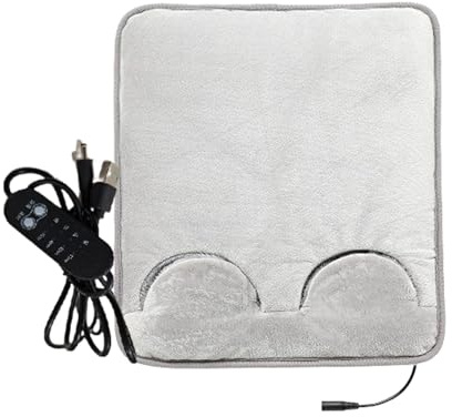 Electric Foot Warmer - 14.57 Inches Fast Heating Pad for Feet, USB Pouch with Auto Shut-Off, Full Body Comfort for Women Men Kids Winter Home Bedroom Office Dorm, Ultra-Soft Velvet