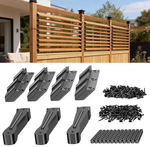 2 Set Metal Louver Kit for Shutters, Outdoor Blinds & Privacy Screens | Adjustable Louver Hardware Smooth Pivot Operation Complete Mounting Components Patio, Fence & Pergola Projects