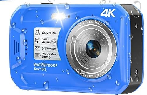4K 64MP 16FT Autofokus wasserdichte Kamera zum Schnorcheln