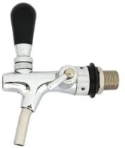 ich-zapfe.de Kompensator Zapfhahn für Bier und Zapfanlagen, Edelstahl Professioneller Bierhahn Mit Kompensator, Hochwertiger Zapfhahn für Bierzapfanlagen, Gewindelänge: 55 mm