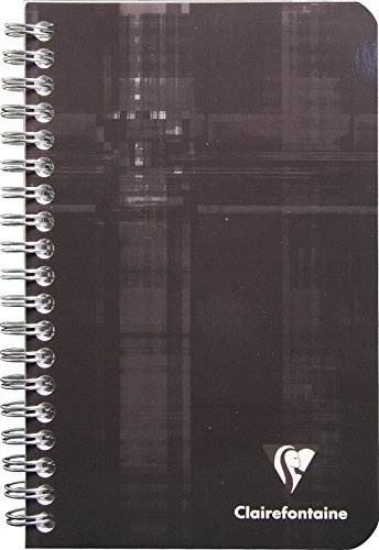 Clairefontaine 68600C - Spiralheft / Notizbuch mit Doppelspirale 11x17cm, 90 Blatt 90g, blanko, farbig sortiert, 1 Stück