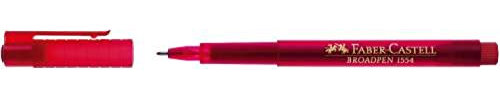 Feinliner Broadpen rot FABER CASTELL 155421 0.8mm VE=10(Liefermenge=10)