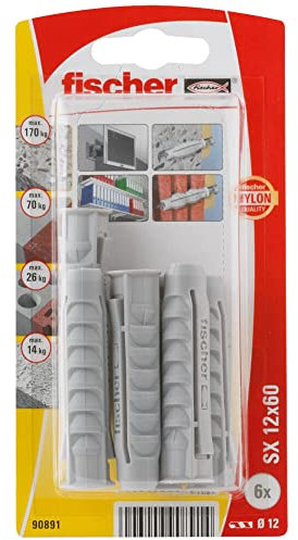 fischer - Blister Sx 12X60 K / (Blister de 6 Uds), 90891