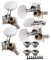 Yibuy Banjo Semiclosed Right Machine Head Tuning Tuner Peg Key for Guitar Parts Pack of 5