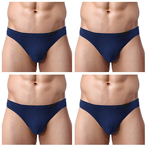 Avidlove Slip Microfibre Homme Briefs sous Vetements Lot de 4 4 X Bleu M