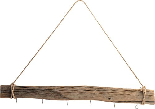 NaDeco Deko-Holz-Stange/Brett zum Hängen Mit Haken und Kordel, in 2 Größen | Planke | Türhänger | Fensterdeko | Fensterhänger | Treibholz-Hänger