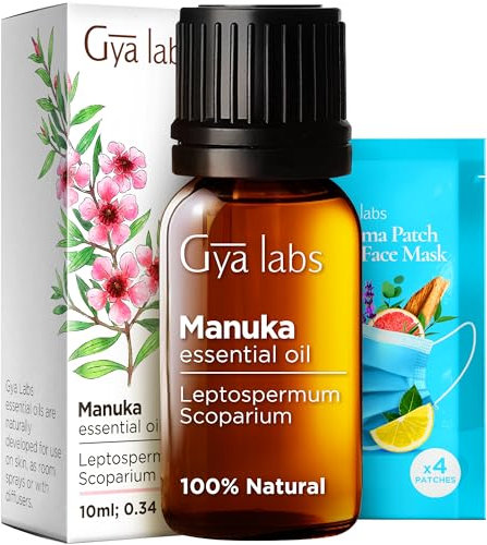 Gya Labs Ätherisches Manuka Öl für die Haut - 100% Reines Natürliches Manuka-Öl für Haut, Nägel, Kerzenherstellung und Aromatherapie - Kräuter und erdiger Duft (10 ml)
