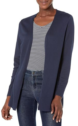 Amazon Essentials Women's Lightweight Open-Front Cardigan Sweater (Available in Plus Size), Navy, 4XL Plus