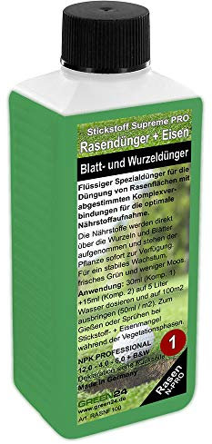 Rasen-Dünger Stickstoff Nachfüllpack 250ml für Rasen-Dünger SET Rasendünger flüssig für perfekten Rasen (Nachfüllpackung Stickstoff)
