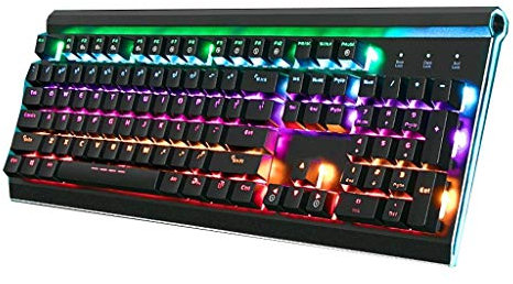 ARCH Tastiera Gaming Meccanica Nero/Verde/tè/Rosso/Argento Albero Gioco Dedicato della Tastiera Pc, Pannello di Lega con Meccanica AndABS Resina Bicolore Keycap for PC/Computer/Desktop