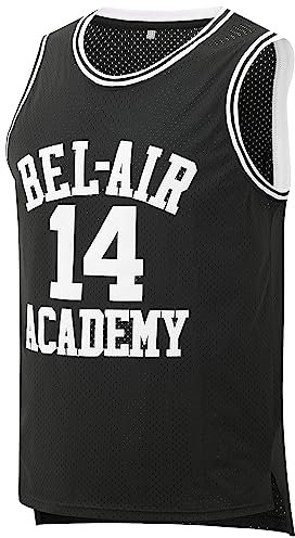 Afuby Bel Air Academy Jersey #14 Basketball Trikots S-XXXL - Schwarz - Klein