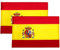 Bandera de España Grande Pack de 2 Banderas de España Grande 90 x 145 cm Bandera Balcón Resistente Impermeable Bandera con Escudo Bandera Española