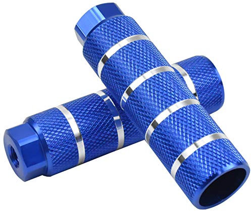 YMWALK Fahrradstifte, 2 Stück Universal Aluminium Fahrradfußstifte BMX Stunt Pegs Fahrradstifte Anti-Rutsch-Hinterfußpedale Fahrrad-Fahrradzubehör für BMX, Mountainbike-Fahrrad (Blau)