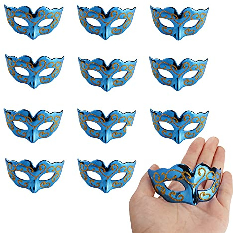 12 Stück Dekorative Mini Maskerade Maske Party Flasche Weihnachtsbaum Dekorationen Handgemalt Karneval Venezianische Masken