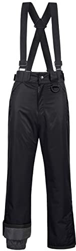 CREATMO US Damen Schneehose Ski-Lätzchen Wasserdicht Isoliert Winter Snowboard, schwarz, X-Large