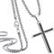 555Jewelry Edelstahl Kreuz Halskette Anhänger für Damen und Herren 40,6–66 cm Kastenkette, Metall, nicht bekannt