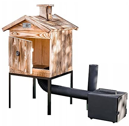 Räucherkammer Holz Imprägniert Räucherofen Räucherschrank Garten 50 x 50 x 70 cm