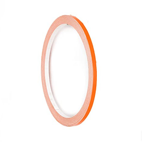 Auto Zierstreifen Orange Folie Folienstreifen Glänzend Autodekor Pinstripes Dekorstreifen Modellbau KFZ Wohnwagen Boot (4mm, Orange)